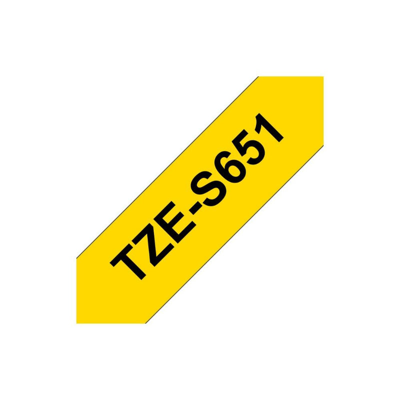 Cinta Tze-S651 Negro/Amarillo TECNOLOGÍA BROTHER 