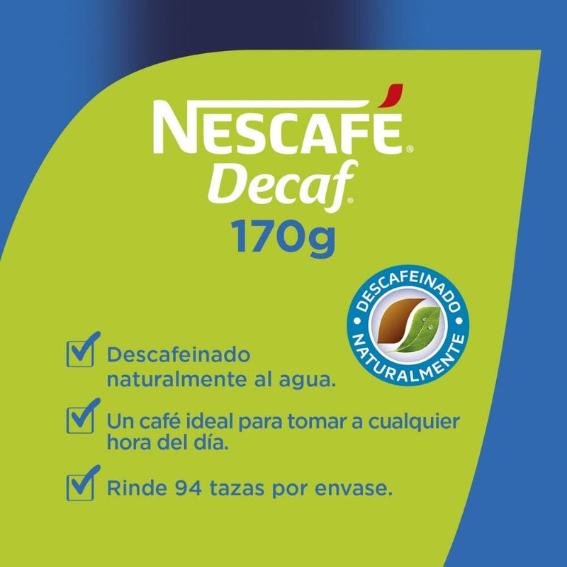 Café Instantáneo Descafeinado 170 Gr ALIMENTOS NESCAFE 