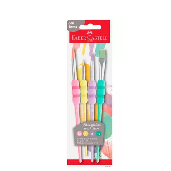 Pincel Esc. Bl. 4 Pc N 2-6-10-12 Pastel OFICINA Y LIBRERIA FABER CASTELL 