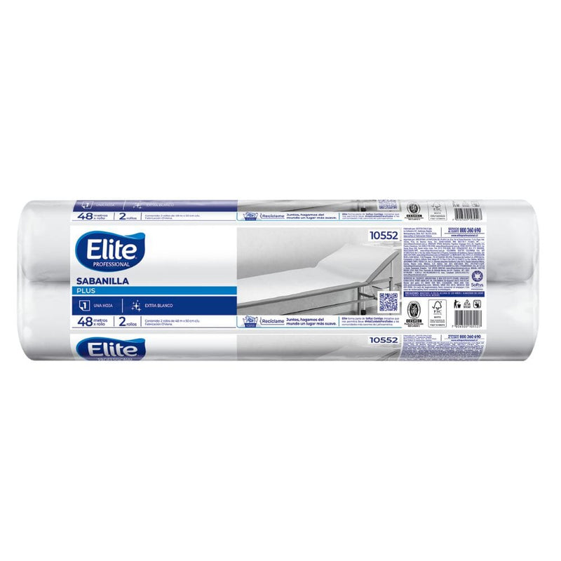 Sabanilla Plus x 2 Rollos 48 Mt PAPEL TISSUE ELITE PROFESSIONAL 