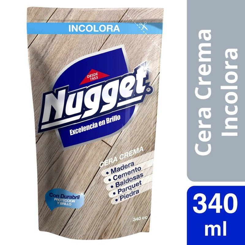 Cera Crema Doypack Incolora 340 ml ASEO Y LIMPIEZA NUGGET 