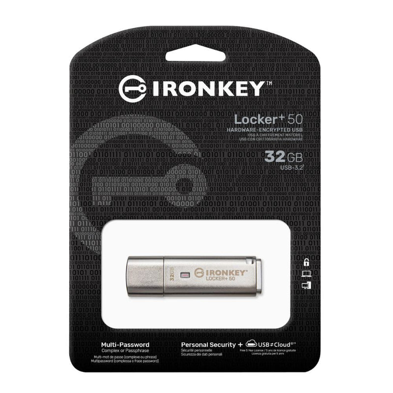 Pendrive Ironkey Locker+50 32Gb TECNOLOGÍA KINGSTON 