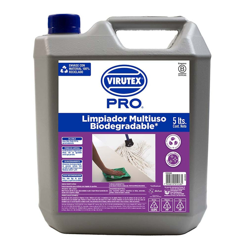 Limpiador Multiuso Biodegradable Bambú 5 Lt ASEO Y LIMPIEZA VIRUTEX PRO 