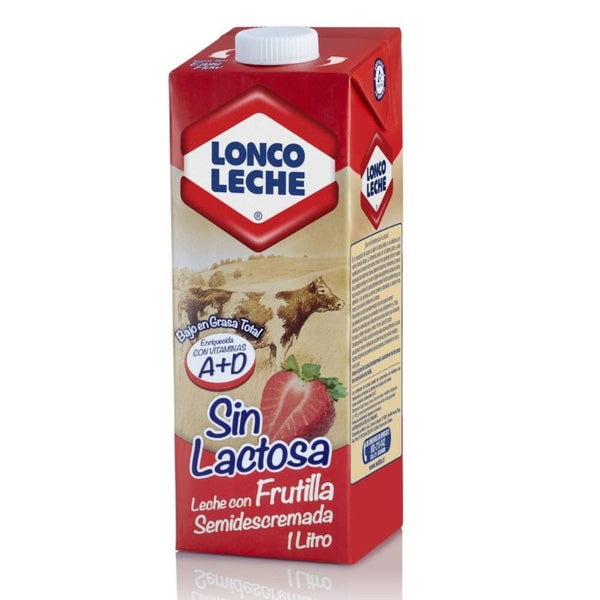 Leche Frutilla Sin Lactosa 1 Lt ALIMENTOS LONCOLECHE 
