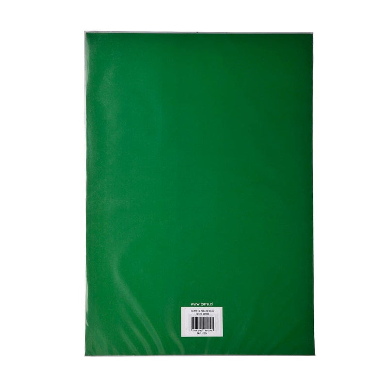 Carpeta Plastificada Oficio Torre Verde/Kraft OFICINA Y LIBRERIA TORRE 