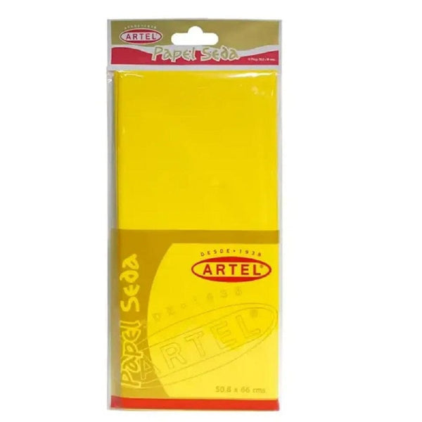 Papel Seda Volantin 50X66 Amarillo 10 Pliegues ARTEL 