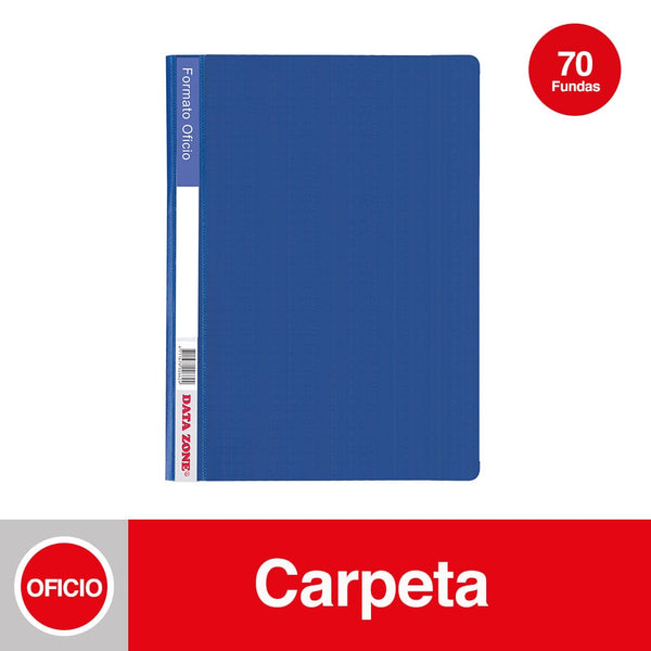 Carpeta Vinil Oficio Con Acco Lomo Azul OFICINA Y LIBRERIA DATA ZONE 