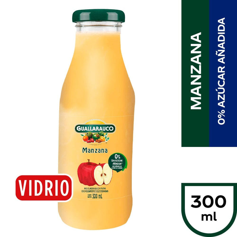 Jugo Nectar Manzana Vidrio 300 Ml GUALLARAUCO 