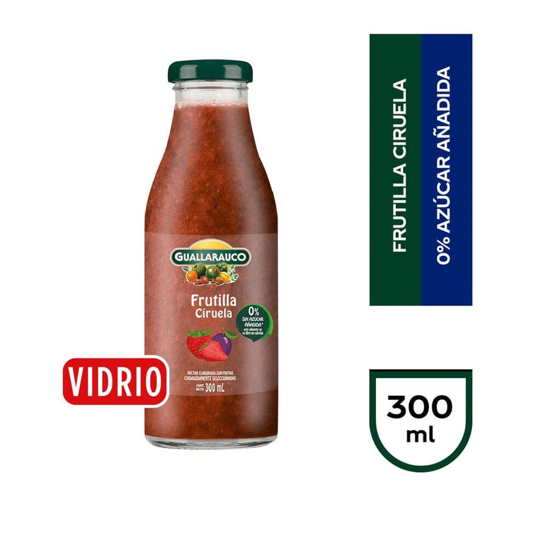 Jugo Nectar Frutilla Ciruela Vidrio 300 Ml GUALLARAUCO 