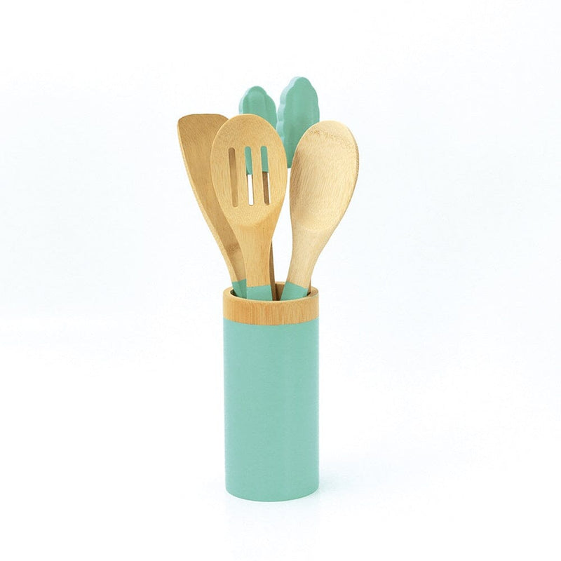 Set 4 Utensilios Bambu Menta ILKO 