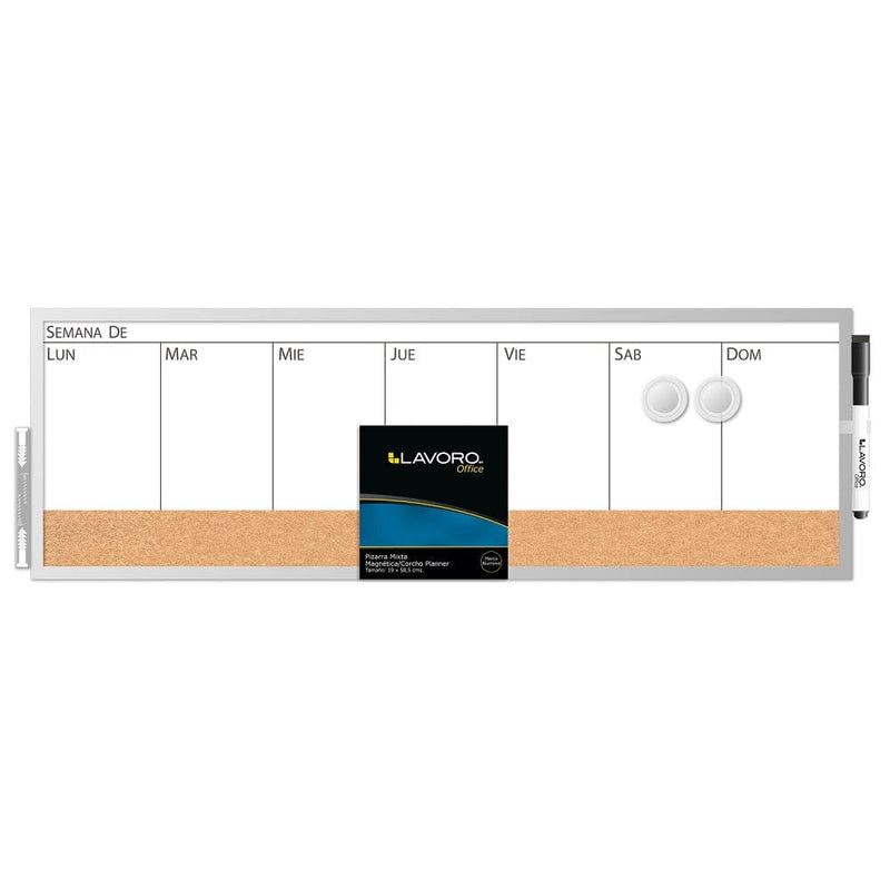 Pizarra Mixta Magnetica Corcho Planner 19X58.5 LAVORO 