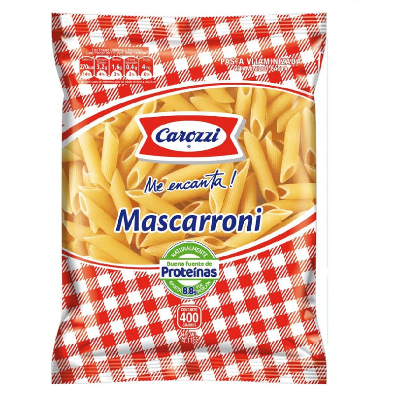 Fideo Mascarroni Bolsa 400 Gr CAROZZI 