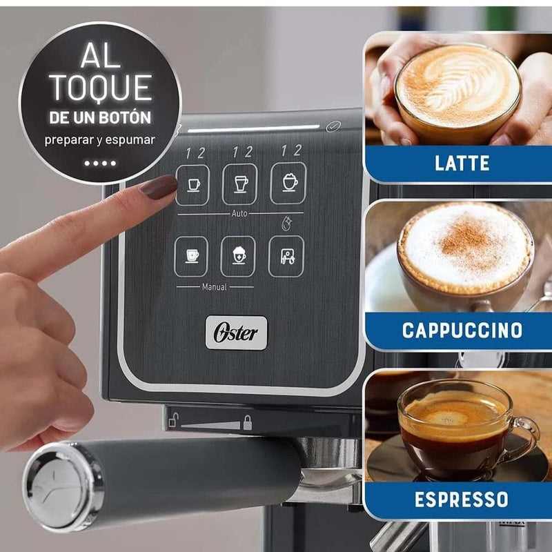 Cafetera Espresso Prima Latte Touch Gris OSTER 