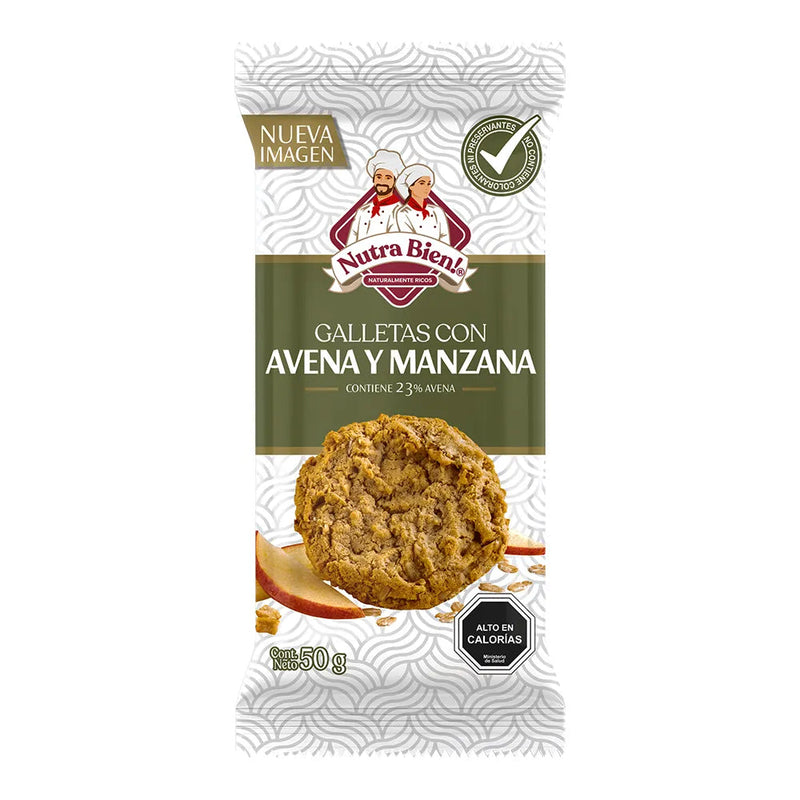 Galleta Avena Manzana Bolsa 50 Gr NUTRA BIEN 