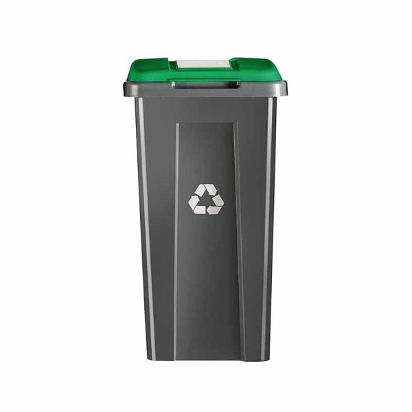 Basurero Reciclaje Gris Tapa Verde 50 Litros WENCO 