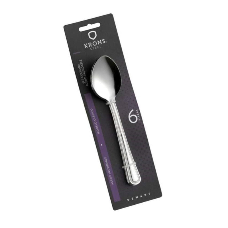 Cucharas Sopa Blíster Perlado 6 Unidades HOGAR KRONS 