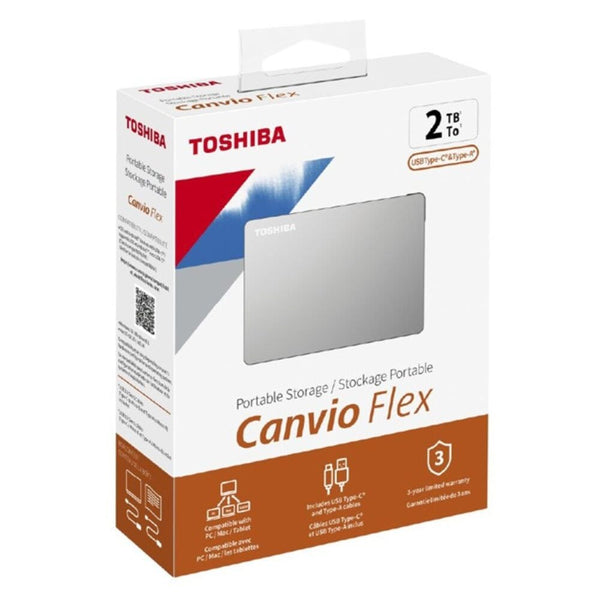 Disco Duro Externo 2Tb Canvio Flex Type-C Gris TOSHIBA 