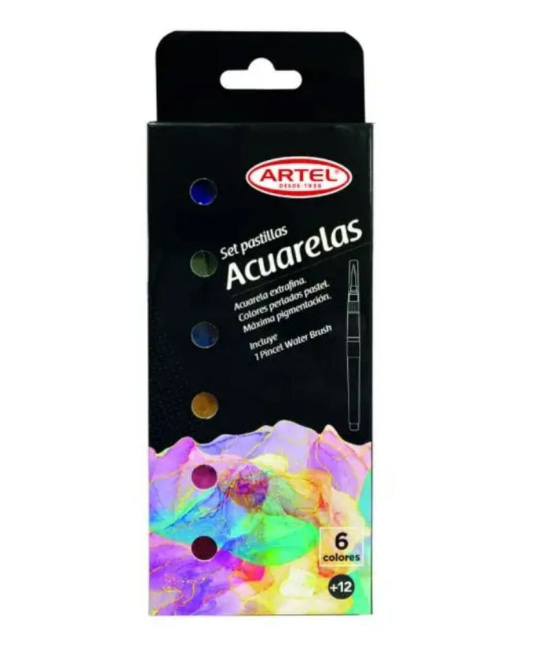 Acuerela 6 Colores Metalico/Pastel ARTEL 