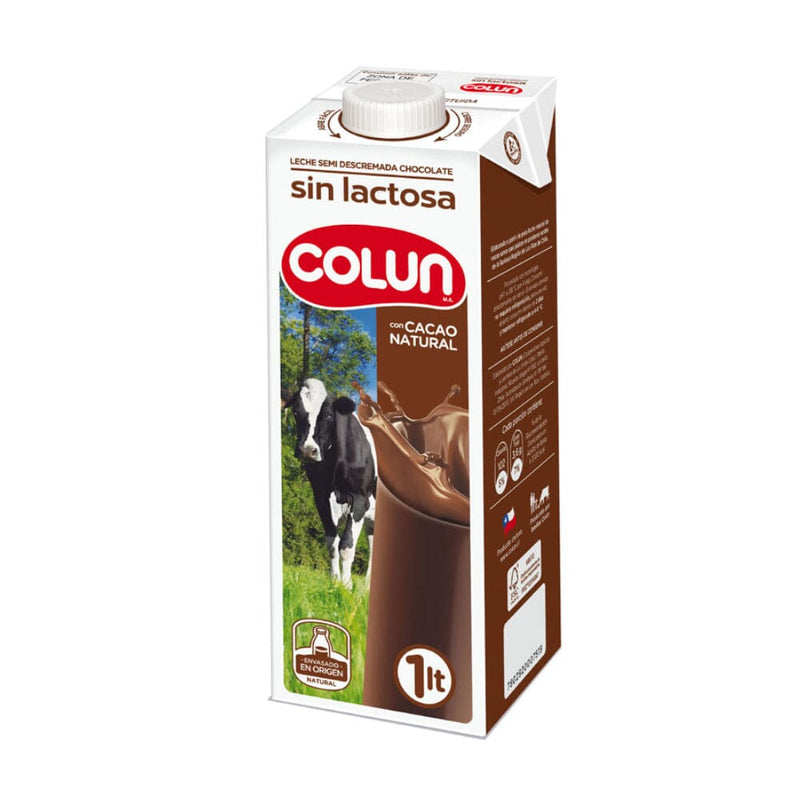 Leche Semi Descremada Sin Lactosa Chocolate Tapa 1 Lt COLUN 