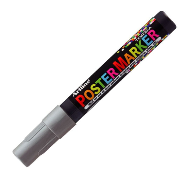 Marcador Poster Marker Tempera 4Mm Plateado OFICINA Y LIBRERIA ARTLINE 