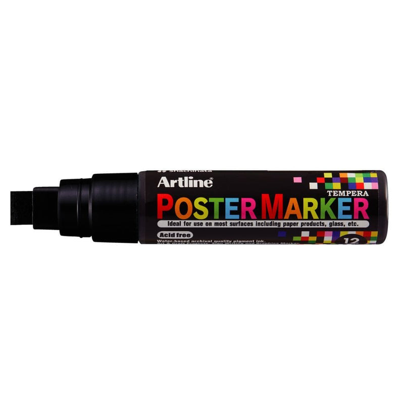 Marcador Poster Marker Tempera 12Mm Negro ARTLINE 