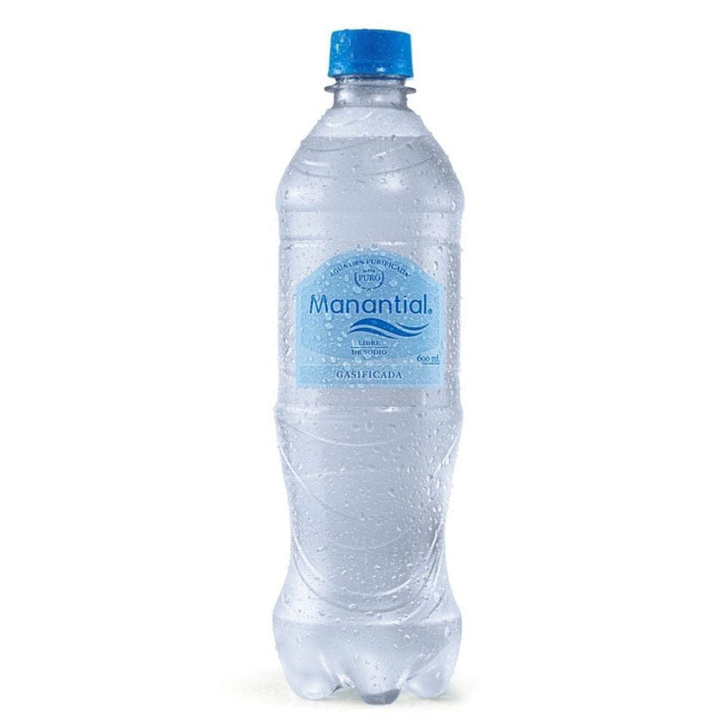 Agua Purificada Con Gas 600 Ml MANANTIAL 