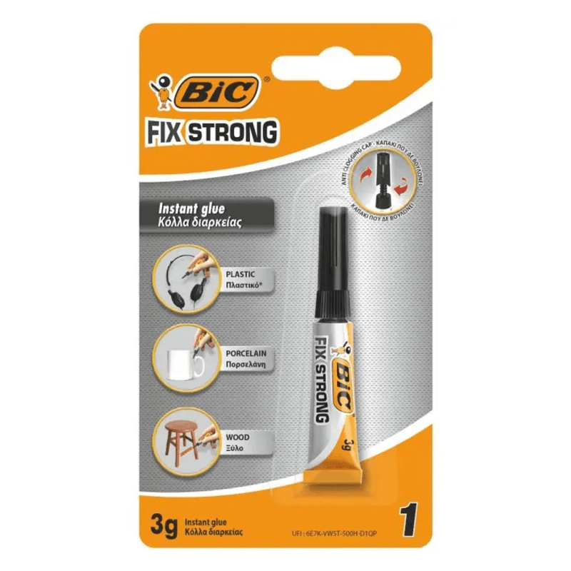 Pegamento Extra Fuerte Fix Strong 3 Gr BIC 