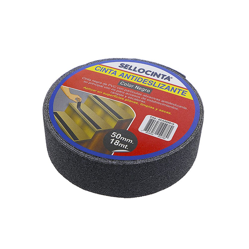 Cinta Antideslizante Negra 50 Mm X 18 Mt FERRETERIA SELLOCINTA 