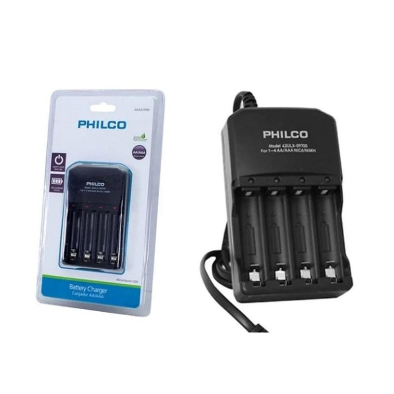 Cargador De Pilas Recargables AA/AAA TECNOLOGÍA PHILCO 