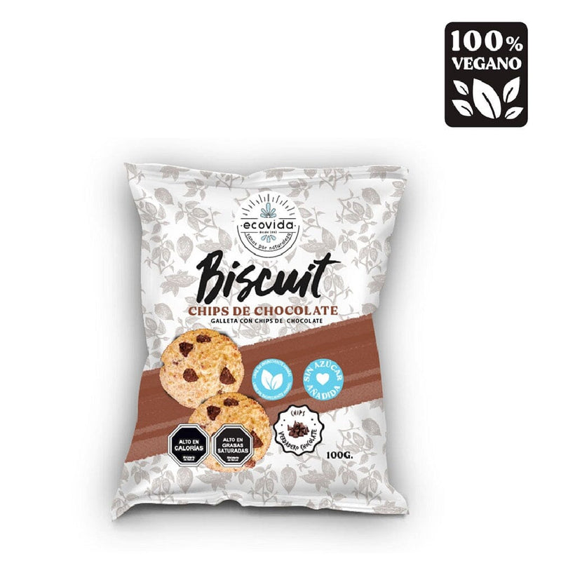 Galleta Sin Azúcar Chips Chocolate 100 Gr ALIMENTOS ECOVIDA 