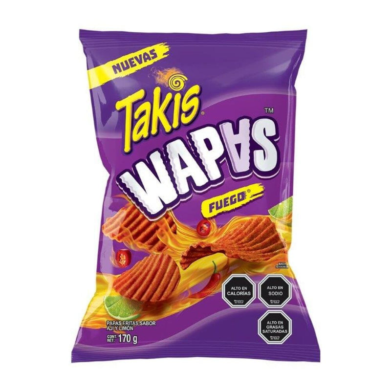 Papas Fritas Sabor Ají Limón Wapas Fuego 170 Gr ALIMENTOS TAKIS 