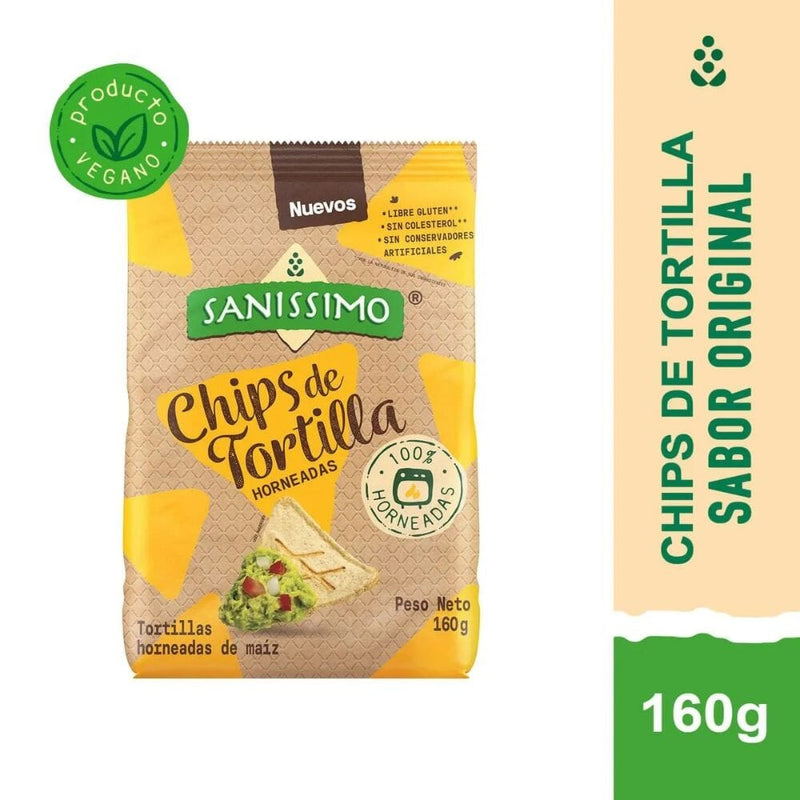 Chips Tortilla Sabor Original Horneadas 160 Gr ALIMENTOS SANISSIMO 