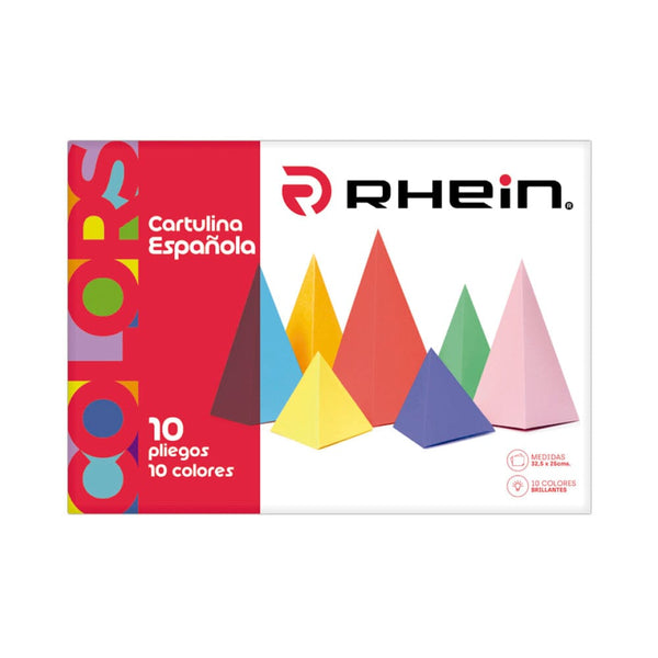 Carpeta Con Cartulina Española 10 Colores 10 Pliegos OFICINA Y LIBRERIA RHEIN 