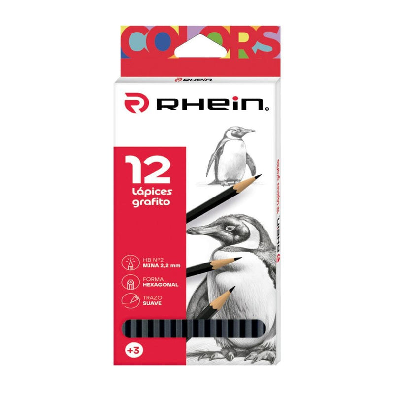 Estuche Lápices Grafitos N2 Hb 12 Un OFICINA Y LIBRERIA RHEIN 