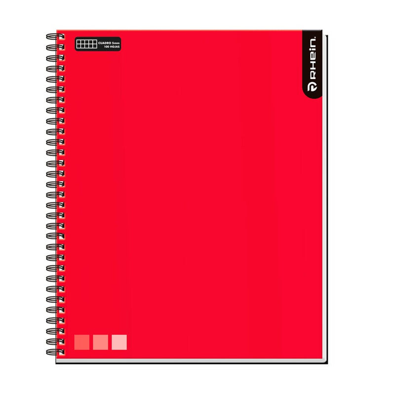 Cuaderno Universitario One Color 5Mm Colores Surtidos 100 Hojas OFICINA Y LIBRERIA RHEIN 