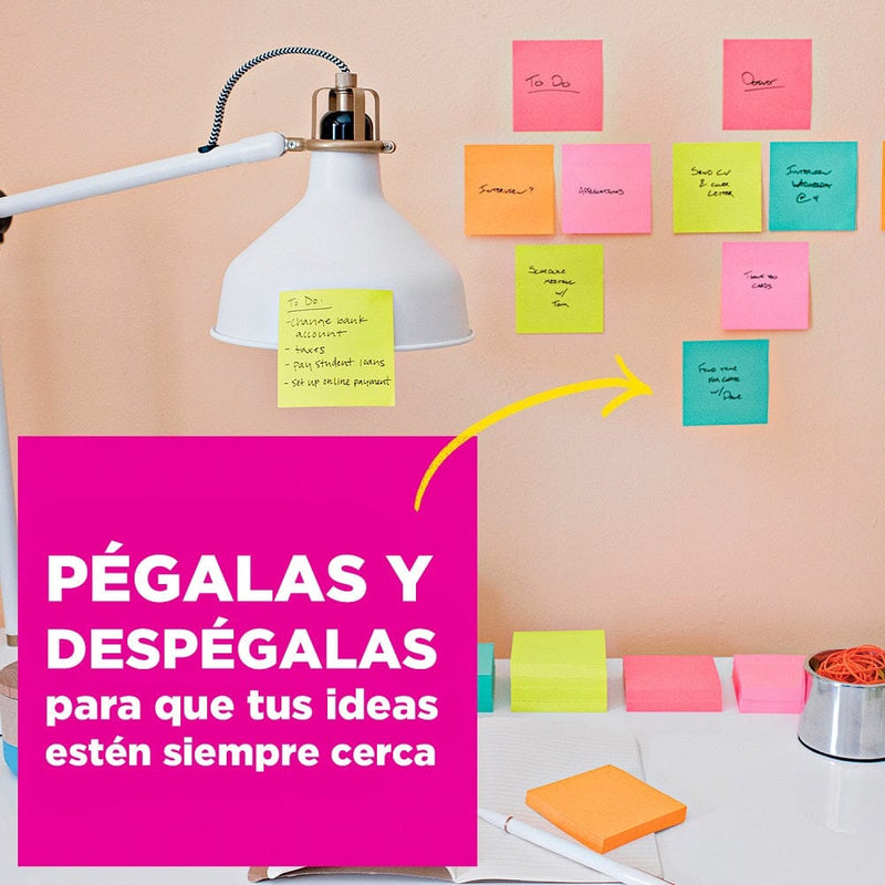 Nota Adhesiva Cubo 270 Hojas 3 Colores Pasión Por Viajar OFICINA Y LIBRERIA POST IT 