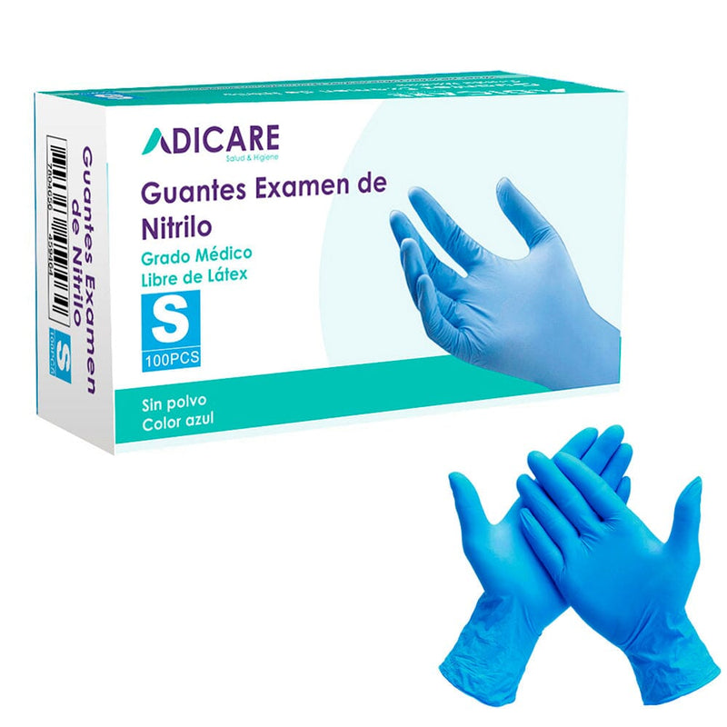 Guante Nitrilo Azul Talla S 100 Un CUIDADO PERSONAL ADIOFFICE 