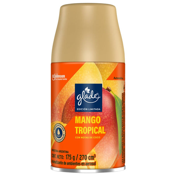 Desodorante Ambient Repuesto Mango Tropical 175 Gr ASEO Y LIMPIEZA GLADE 