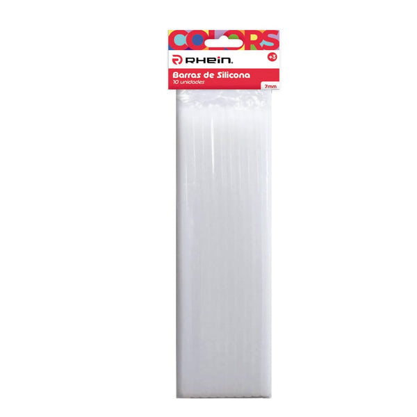 Silicona Barra Transparente 7 Mm 25 Cm 10 Unidades OFICINA Y LIBRERIA RHEIN 