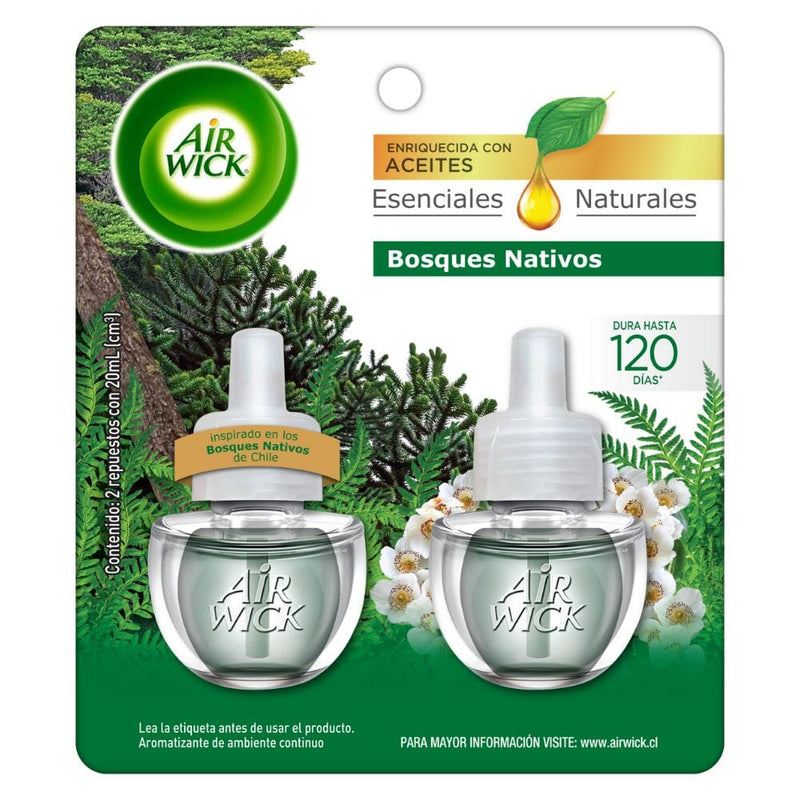 Desodorante Ambiental Eléctrico Repuesto Bosque Nativo 2 X 20 ml ASEO Y LIMPIEZA AIRWICK 