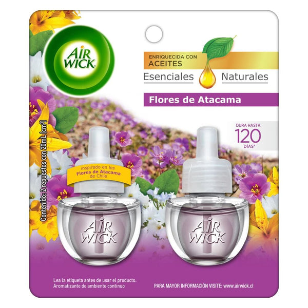 Desodorante Ambiental Eléctrico Repuesto Flores Atacama 2 X 20 ml ASEO Y LIMPIEZA AIRWICK 