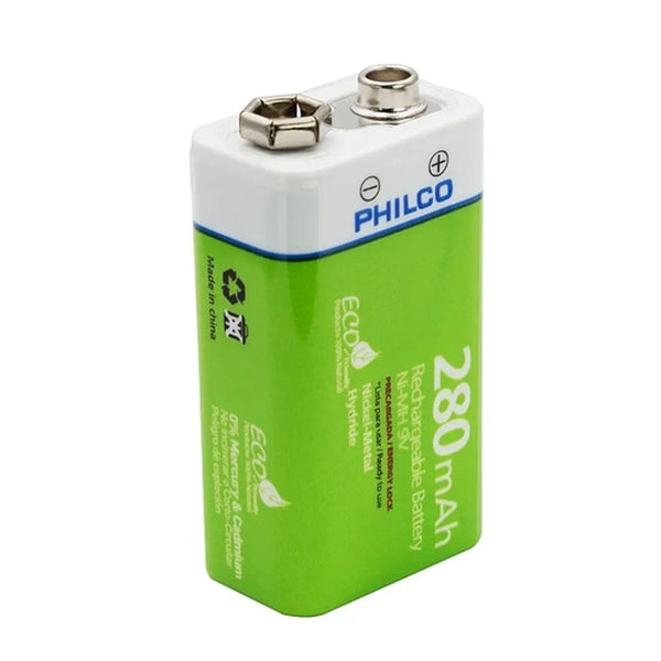 Batería Recargable Blíster 9V X1 280Mah TECNOLOGÍA PHILCO 