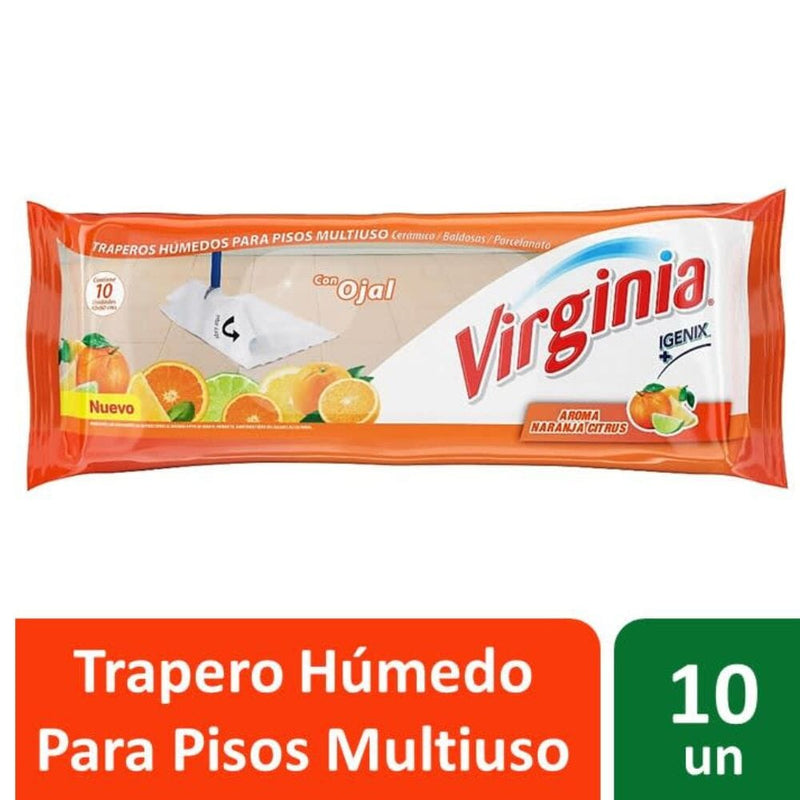 Trapero Húmedo Pisos Multiuso Naranja 10 Un ASEO Y LIMPIEZA VIRGINIA 