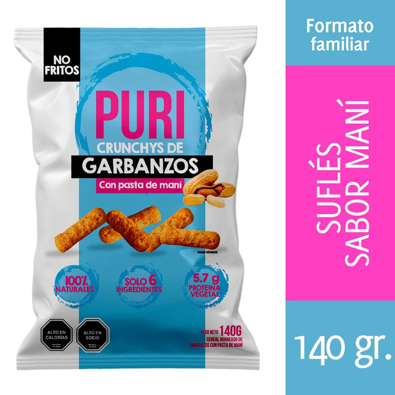 Suflé Sabor Garbanzos Con Maní 140 Gr ALIMENTOS PURI CRUNCHYS 