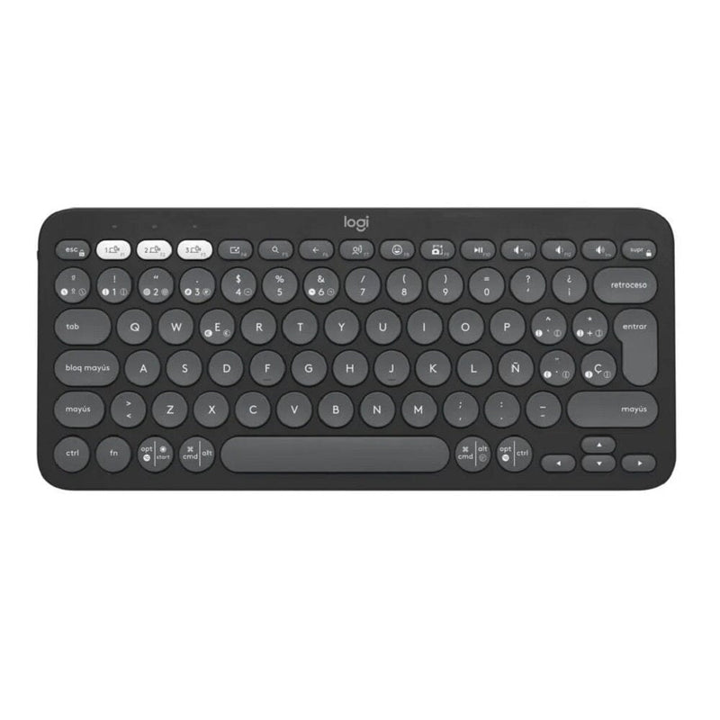 Teclado Inalámbrico Bluetooth Pebble 2 K380 Grafito Español TECNOLOGÍA LOGITECH 