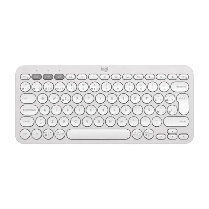 Teclado Inalámbrico Bluetooth Pebble 2 K380 Blanco Español TECNOLOGÍA LOGITECH 