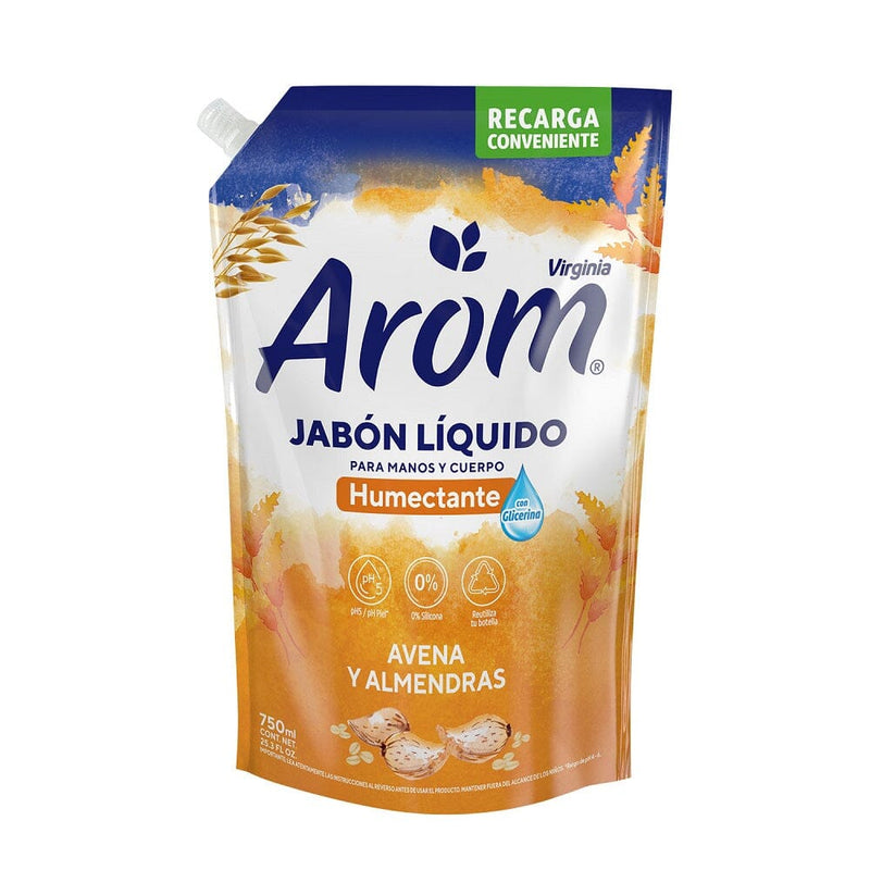 Jabón Liquido Doypack Avena Y Almendra 750 Ml CUIDADO PERSONAL AROM 