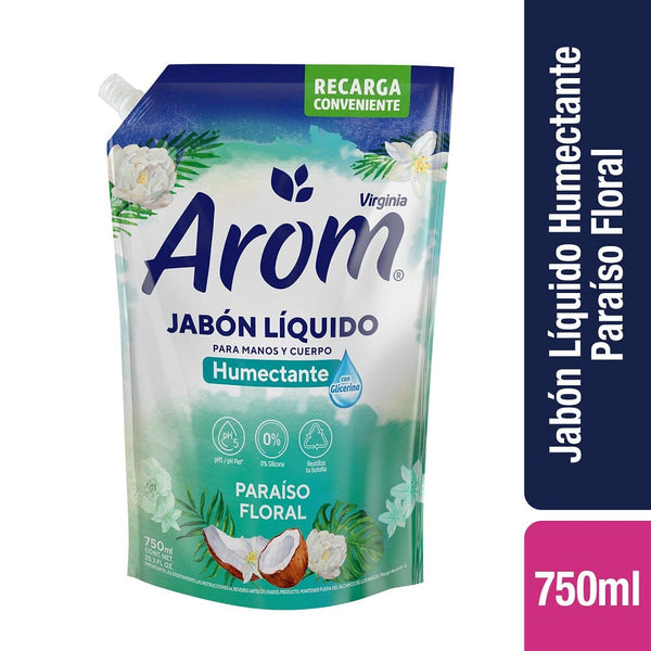 Jabón Liquido Doypack Paraíso Floral 750Ml CUIDADO PERSONAL AROM 