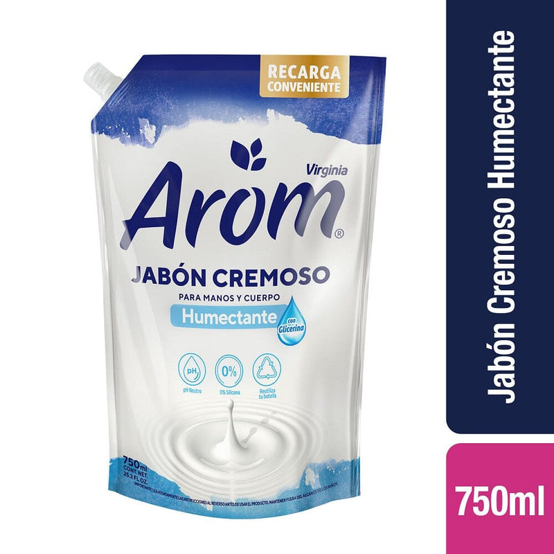 Jabón Liquido Doypack Cremoso 750 Ml CUIDADO PERSONAL AROM 