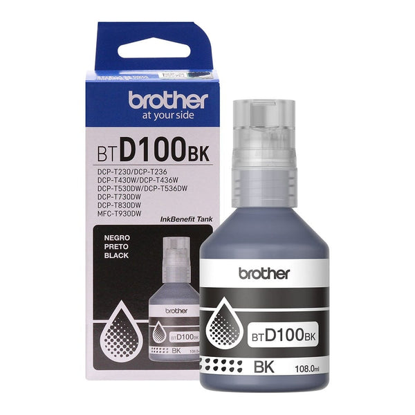 Botella De Tinta Btd100Bk Negro TECNOLOGÍA BROTHER 